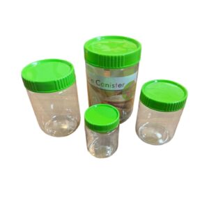 SET DE 4 FRASCOS PLASTICOS