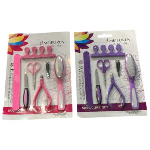 SET DE MANICURA Y PIES 7 PIEZAS EN BLISTER