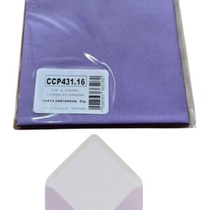 PACK DE SOBRE LILA BOLSA X10 (CARTA) 114X162