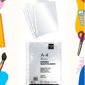 FOLIOS PLUS OFFICE A4 50 MICRAS PAQUETE X100