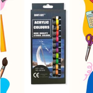 PINTURA PARA LIENZO ACRÍLICA X12 POMOS