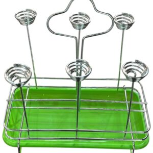 ESCURRE VASOS DE METAL CON BANDEJA DE PLASTICO