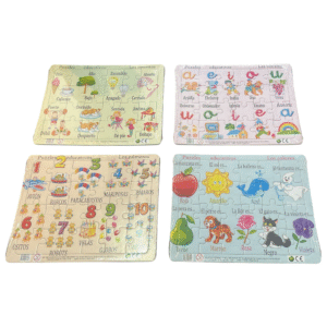 PACK DE 4 PUZZLE EDUCATIVO