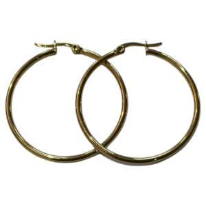 Aros DORADOS 3.5CM Diametro Acero Quirurgico