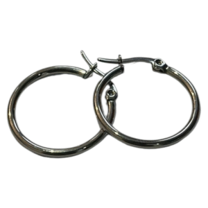 AROS PLATEADOS 2CM DIAMETRO ACERO QUIRURGICO