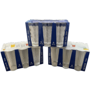 VASO X6 DE VIDIRO 12CM