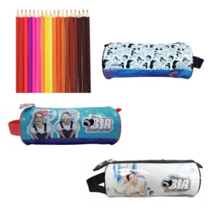PROMO CARTUCHERA DE BIA CILINDRICA CON 12 COLORES DE REGALO