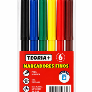 MARCADORES FINOS TEORIA+ X6