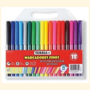 MARCADORES FINOS TEORIA+ X18